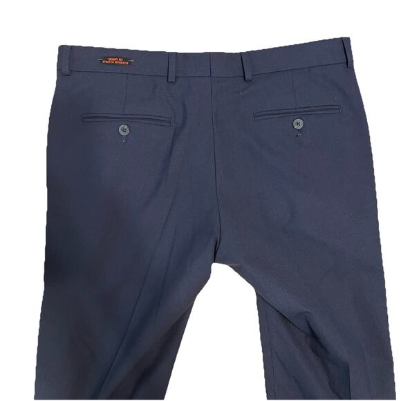 Egara Men’s Navy Blue Suit Skinny 38 Short Pants 34x32 Business Wedding - Picture 6 of 7